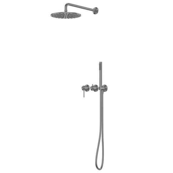 Душевая система для душа Abber Wasser Kreis 316 AF8118BGG, оружейная сталь брашированная фото 