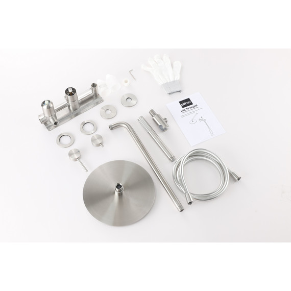 Душевая система для душа Abber Wasser Kreis 316 AF8118BST, сталь брашированная фото 2