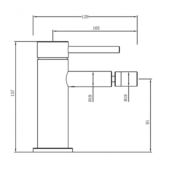 Смеситель для биде Abber Wasser Kreis 316 AF8124BGG, оружейная сталь брашированная фото 2