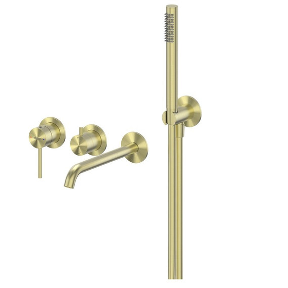 Смеситель для ванны Abber Wasser Kreis 316 AF8130BG (со скрытой частью) золото брашированное фото 