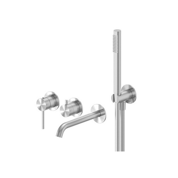 Смеситель для ванны Abber Wasser Kreis 316 AF8130BST (со скрытой частью) сталь брашированная фото 