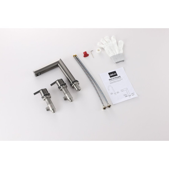 Смеситель для раковины ABBER Perfekte 316 AF8A08BGG, оружейная сталь брашированная фото 2