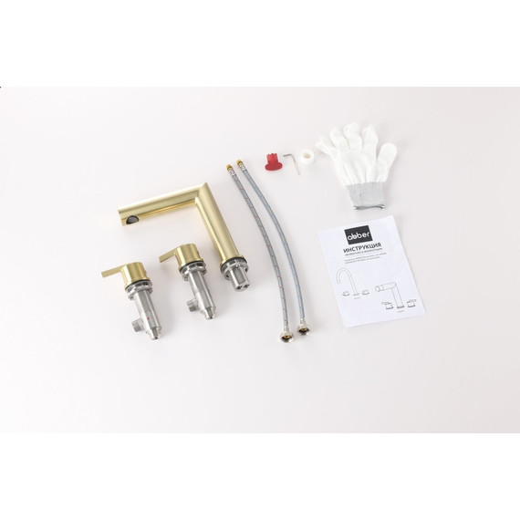 Смеситель для раковины ABBER Perfekte 316 AF8A08BG, золото брашированное фото 2