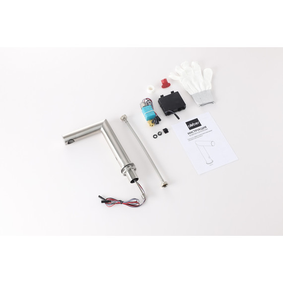 Смеситель для раковины сенсорный ABBER Perfekte 316 AF8A101BSTS, сталь брашированная фото 2