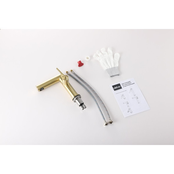 Смеситель для раковины ABBER Perfekte 316 AF8A10BG, золото брашированное фото 2