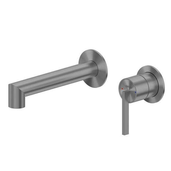 Смеситель для раковины настенный Abber Perfekte 316 AF8A12BGG (со скрытой частью) оружейная сталь брашированная фото 