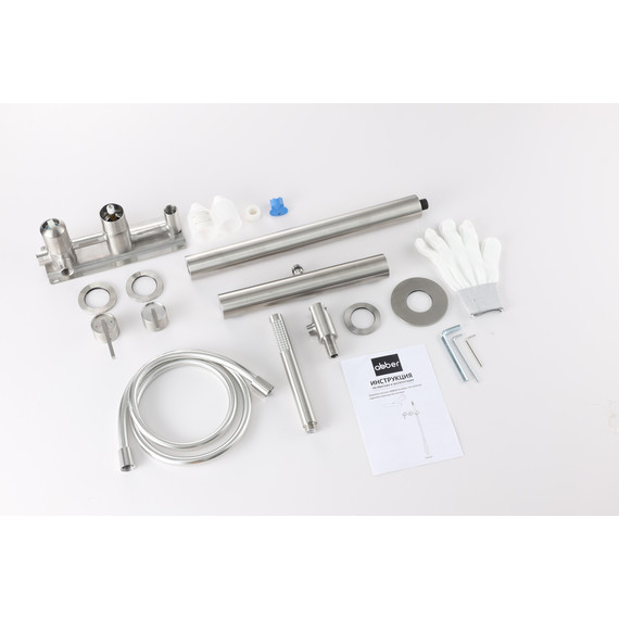 Душевая система для душа Abber Perfekte 316 AF8A18BST, сталь брашированная фото 2