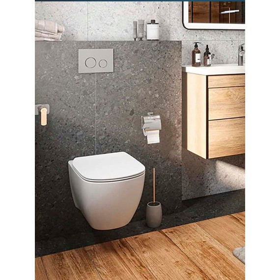 Унитаз подвесной безободковый Aquatek Оберон AQ1363WT-00 с тонкой крышкой микролифт (система смыва Торнадо) фото 6