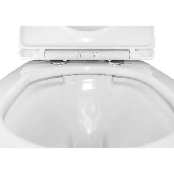 Инсталляция с подвесным унитазом комплект: Grohe Rapid SL 38772001 с подвесным безободковым унитазом Azario Uno AZ-2380 сиденье микролифт, крепление, кнопка смыва хром фото 15