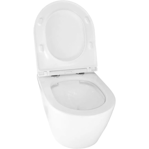 Инсталляция с подвесным унитазом комплект: Grohe Rapid SL 38772001 с подвесным безободковым унитазом Azario Uno AZ-2380 сиденье микролифт, крепление, кнопка смыва хром фото 17