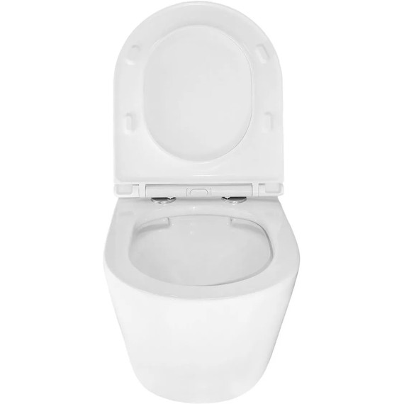 Инсталляция с подвесным унитазом комплект: Grohe Rapid SL 38772001 с подвесным безободковым унитазом Azario Uno AZ-2380 сиденье микролифт, крепление, кнопка смыва хром фото 20