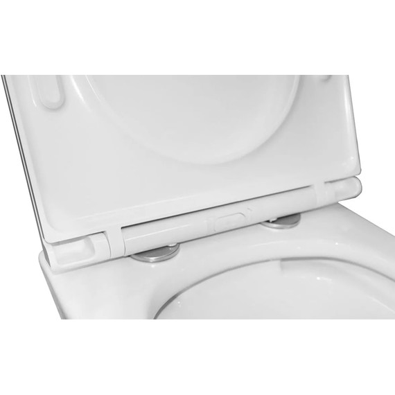 Инсталляция с подвесным унитазом комплект: Grohe Rapid SL 38772001 с подвесным безободковым унитазом Azario Uno AZ-2380 сиденье микролифт, крепление, кнопка смыва хром фото 21