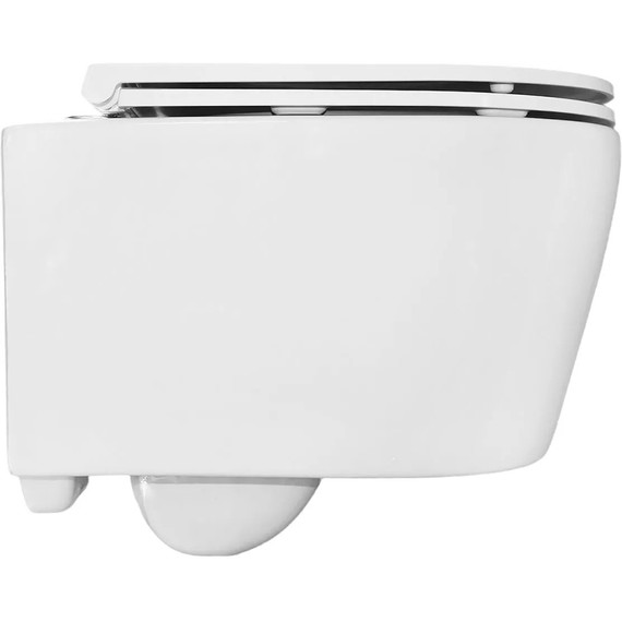 Инсталляция с подвесным унитазом комплект: Grohe Rapid SL 38772001 с подвесным безободковым унитазом Azario Uno AZ-2380 сиденье микролифт, крепление, кнопка смыва хром фото 22