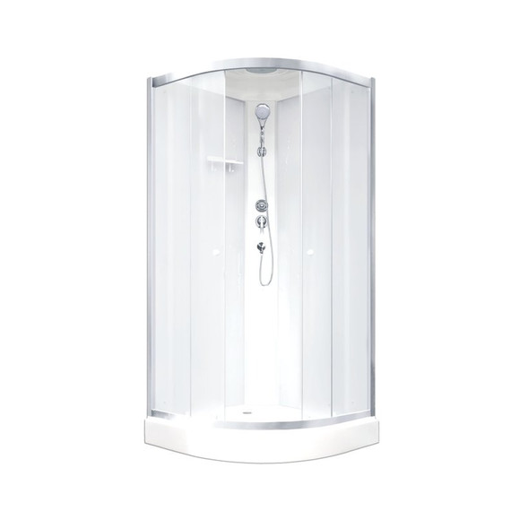Душевая кабина Parly 90x90 см BETT931, хром матовый/матовое фото 
