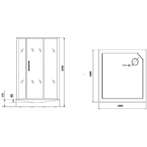 Душевое кабина Grossman 100x100 см GR170QR, хром/матовое фото 4