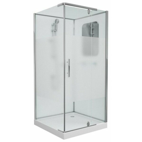 Душевое кабина Grossman 100x100 см GR170QR, хром/матовое фото 