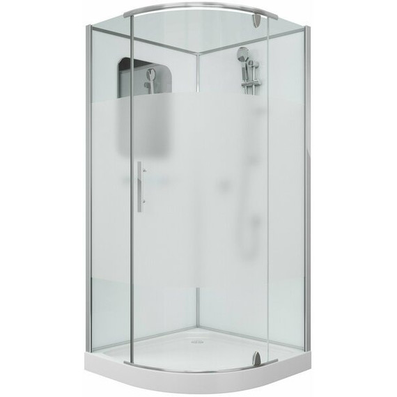 Душевая кабина Grossman 100x100 см GR170, хром/матовое фото 