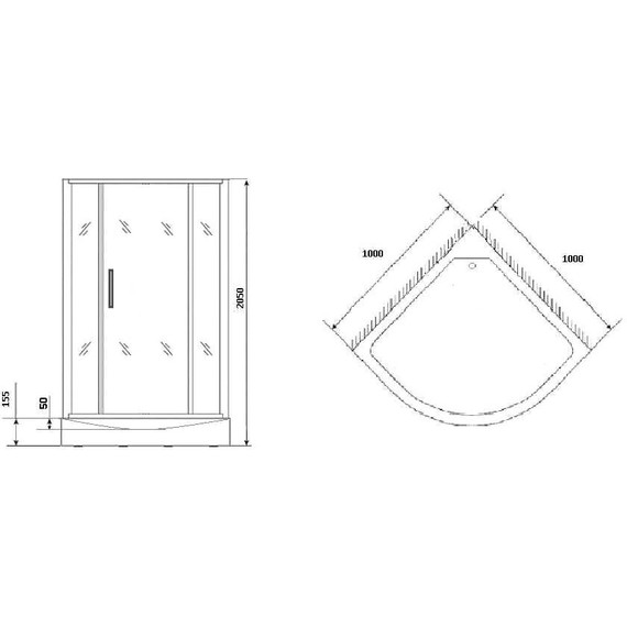 Душевая кабина Grossman 100x100 см GR170, хром/матовое фото 4