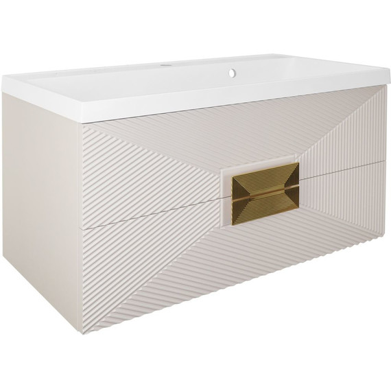 Тумба подвесная с раковиной Azario Zena 80/2 80 см CS00097029, кашемир фото 2