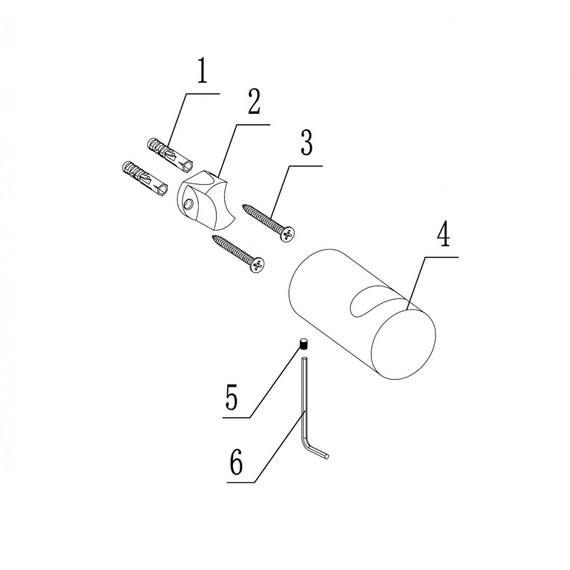 Крючок ABBER Osten 316 AA1849BST, цвет сталь брашированная фото 2