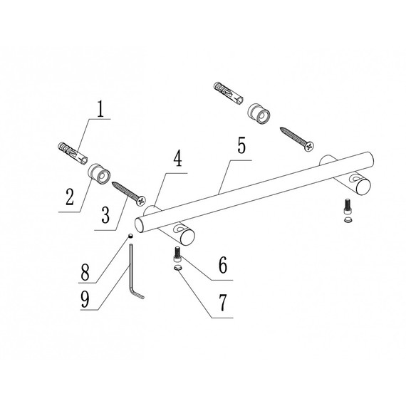 Держатель для полотенец ABBER Osten 316 AA1853BGG, цвет оружейная сталь брашированная фото 3