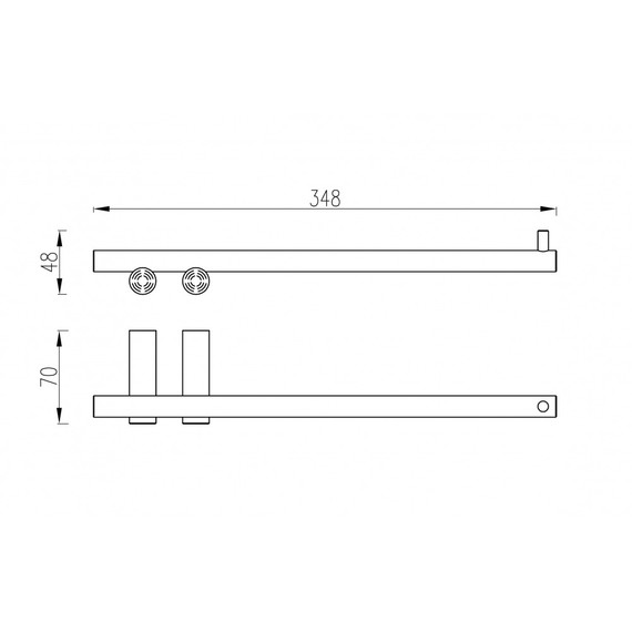 Держатель для полотенец ABBER Osten 316 AA1854BG, цвет золото брашированное фото 2