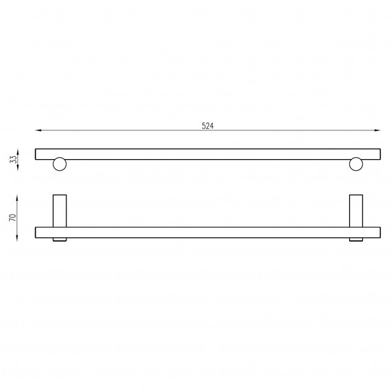 Держатель для полотенец ABBER Osten 316 AA1856BG, цвет золото брашированное фото 2