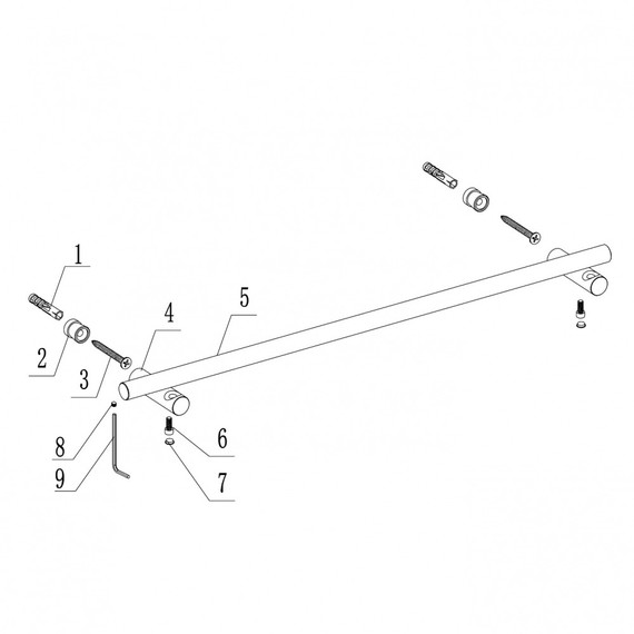 Держатель для полотенец ABBER Osten 316 AA1856BST, цвет сталь брашированная фото 3