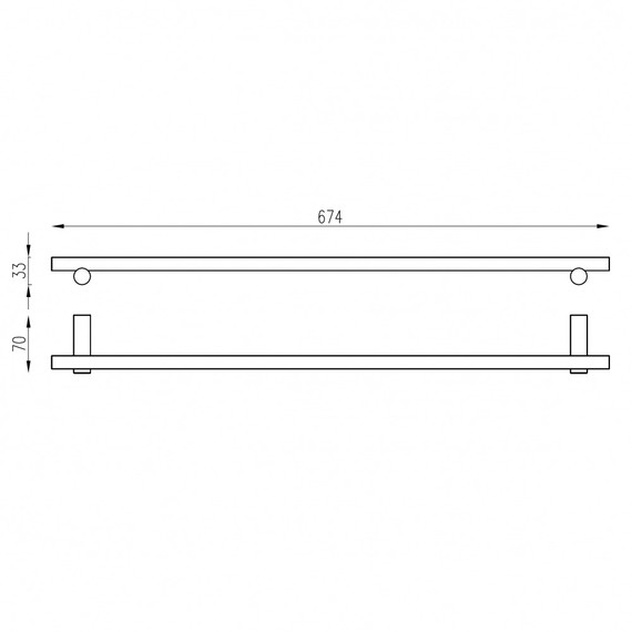 Держатель для полотенец ABBER Osten 316 AA1857BGG, цвет оружейная сталь брашированная фото 2