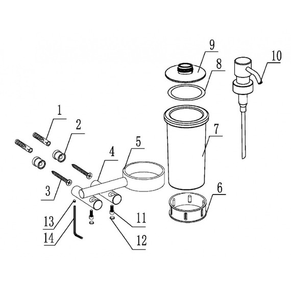 Дозатор для жидкого мыла Abber Osten 316 AA1859BGG, цвет оружейная сталь брашированная фото 3