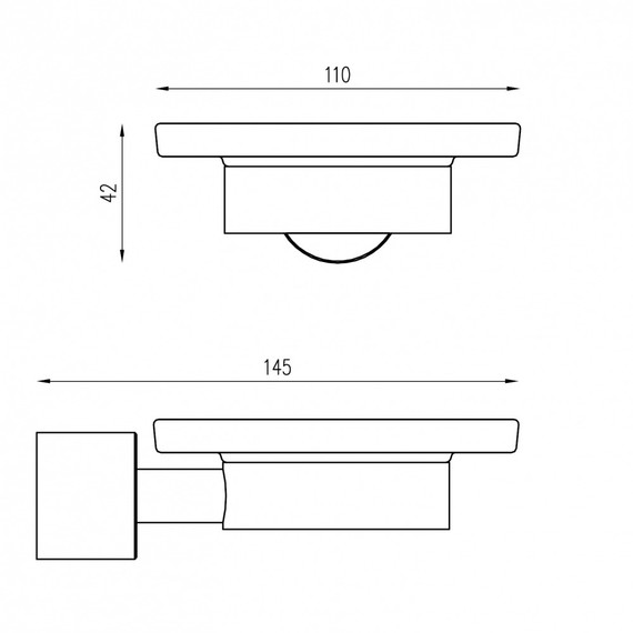 Мыльница Abber Osten 316 AA185A8BST, цвет сталь брашированная фото 2