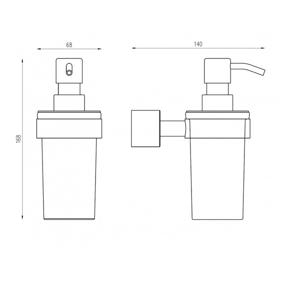 Дозатор для жидкого мыла Abber Osten 316 AA185A9BGG, цвет оружейная сталь брашированная фото 2