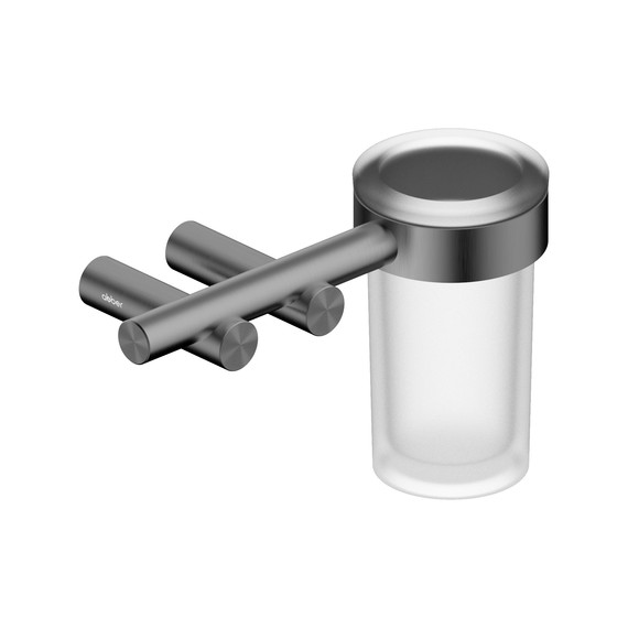 Стакан для зубных щеток Abber Osten 316 AA1860BGG, цвет оружейная сталь брашированная фото 