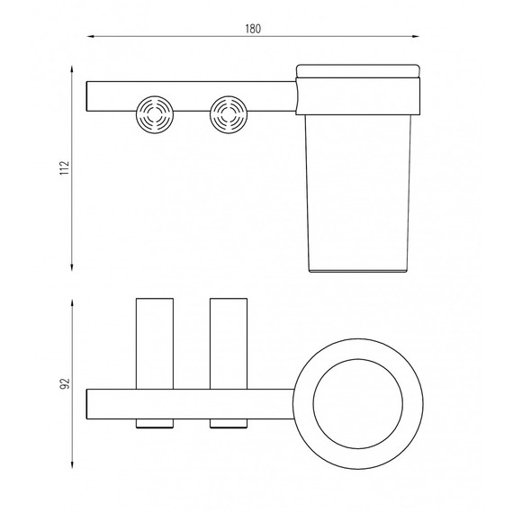 Стакан для зубных щеток Abber Osten 316 AA1860BG, цвет золото брашированное фото 2