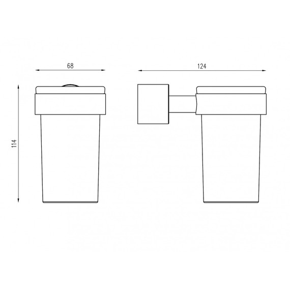 Стакан для зубных щеток Abber Osten 316 AA1861BST, цвет сталь брашированная фото 2