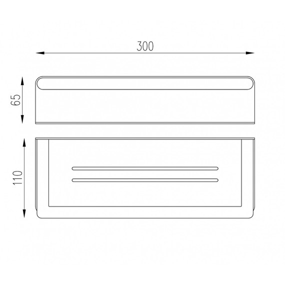 Полка прямоугольная ABBER Osten 316 AA1862BST, цвет сталь брашированная фото 2