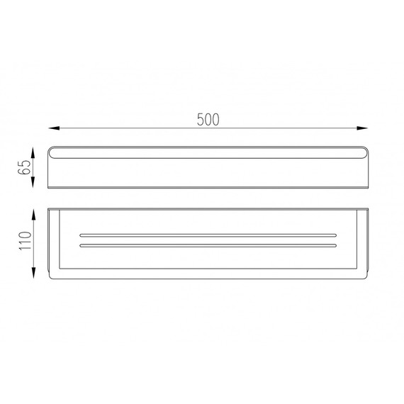 Полка прямоугольная ABBER Osten 316 AA1863BG, цвет золото брашированное фото 2