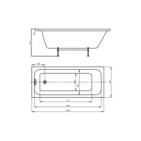 Ванна акриловая Azario Bella 120x70 см AV.0020120 фото 9