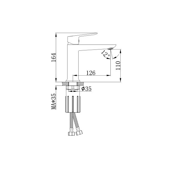 Смеситель для раковины Azario Alanti AZ-K1032MG, золото матовое фото 2