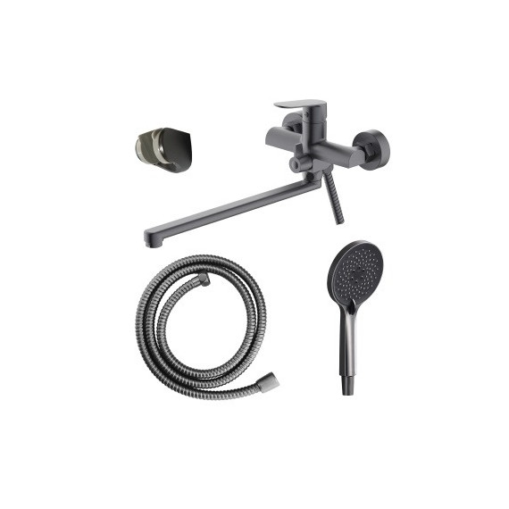 Смеситель для ванны Azario Alanti AZ-K1732GR, графит фото 