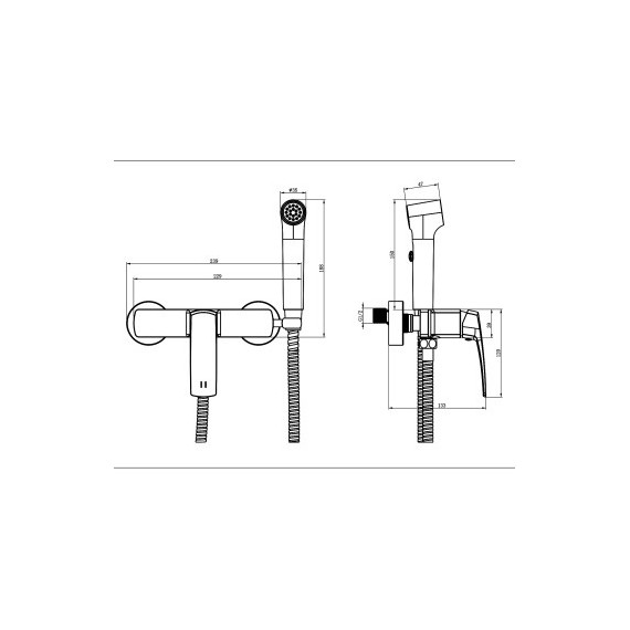 Набор для гигиенического душа Azario Conda AZ-K2511 фото 6