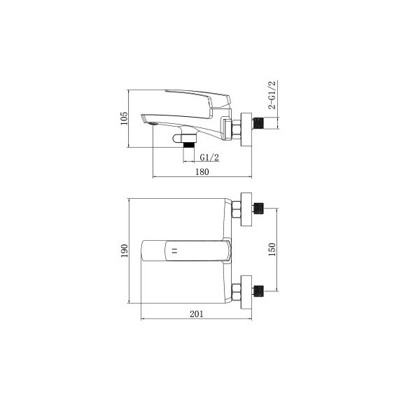 Смеситель для ванны Azario Conda AZ-K3011BN, сатин фото 8