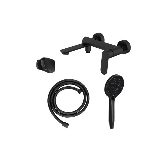 Смеситель для ванны Azario Alanti AZ-K3032B, чёрный матовый фото 