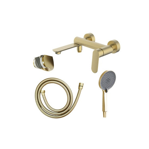 Смеситель для ванны Azario Alanti AZ-K3032MG, золото матовое фото 