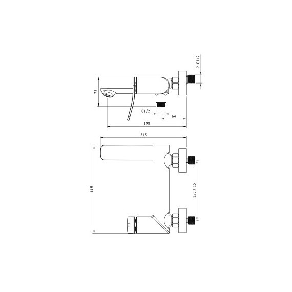 Смеситель для ванны Azario Escaro AZ-K3074B, чёрный матовый фото 8