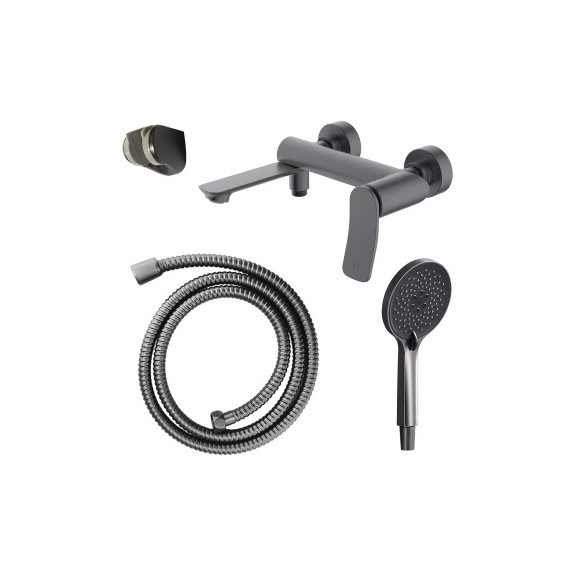 Смеситель для ванны Azario Escaro AZ-K3074GR, графит фото 