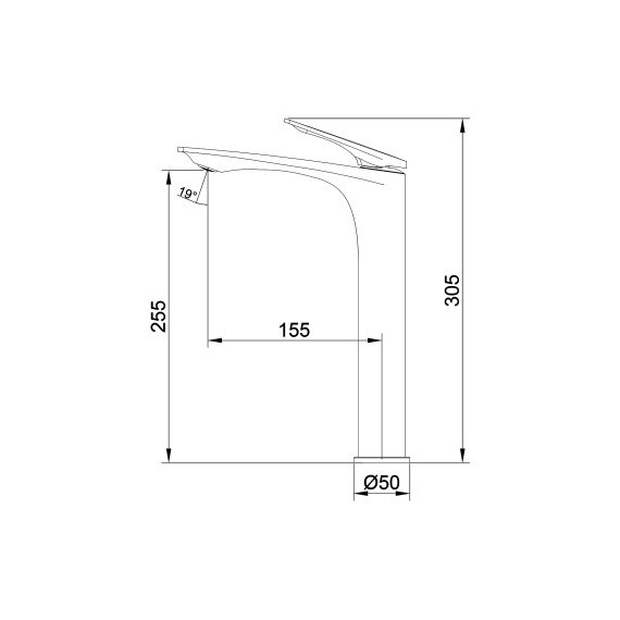 Смеситель для раковины высокий Azario Lursy AZ-K9049MG, золото матовое фото 2