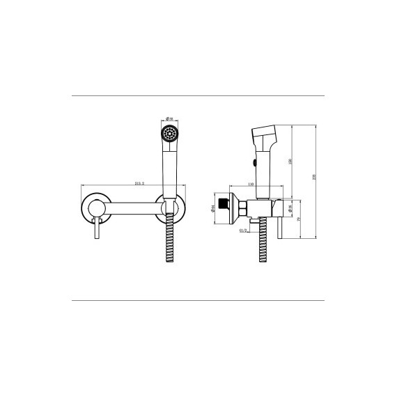 Набор для гигиенического душа Azario Dies AZ-KFX04BN, сатин фото 4