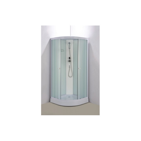 Душевая кабина Loranto 100x100 см CS-881ED13TM/W-100, белый/прозрачное фото 2