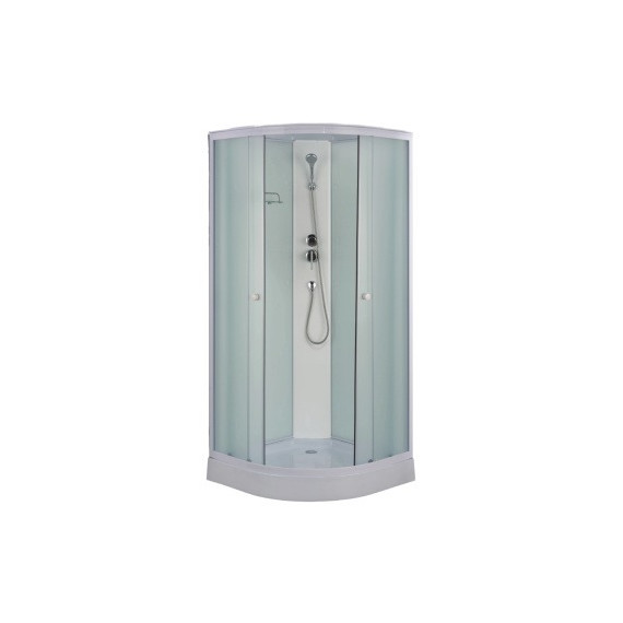 Душевая кабина Loranto 100x100 см CS-881ED13TM/W-100, белый/прозрачное фото 